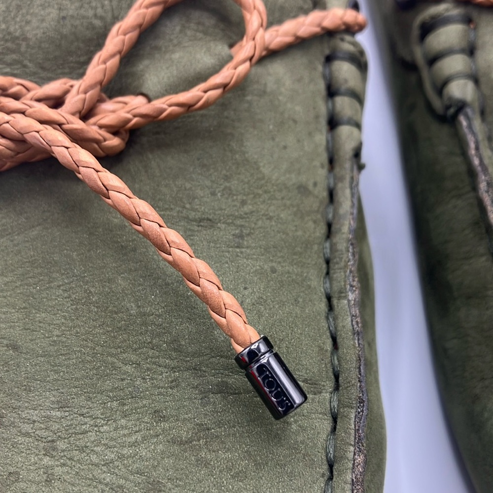 Tod’s Green Suede Tie Loafers - Size 12 - Picture 8 of 13